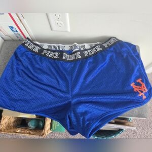 PINK Victoria's Secret Blue Mesh Shorts